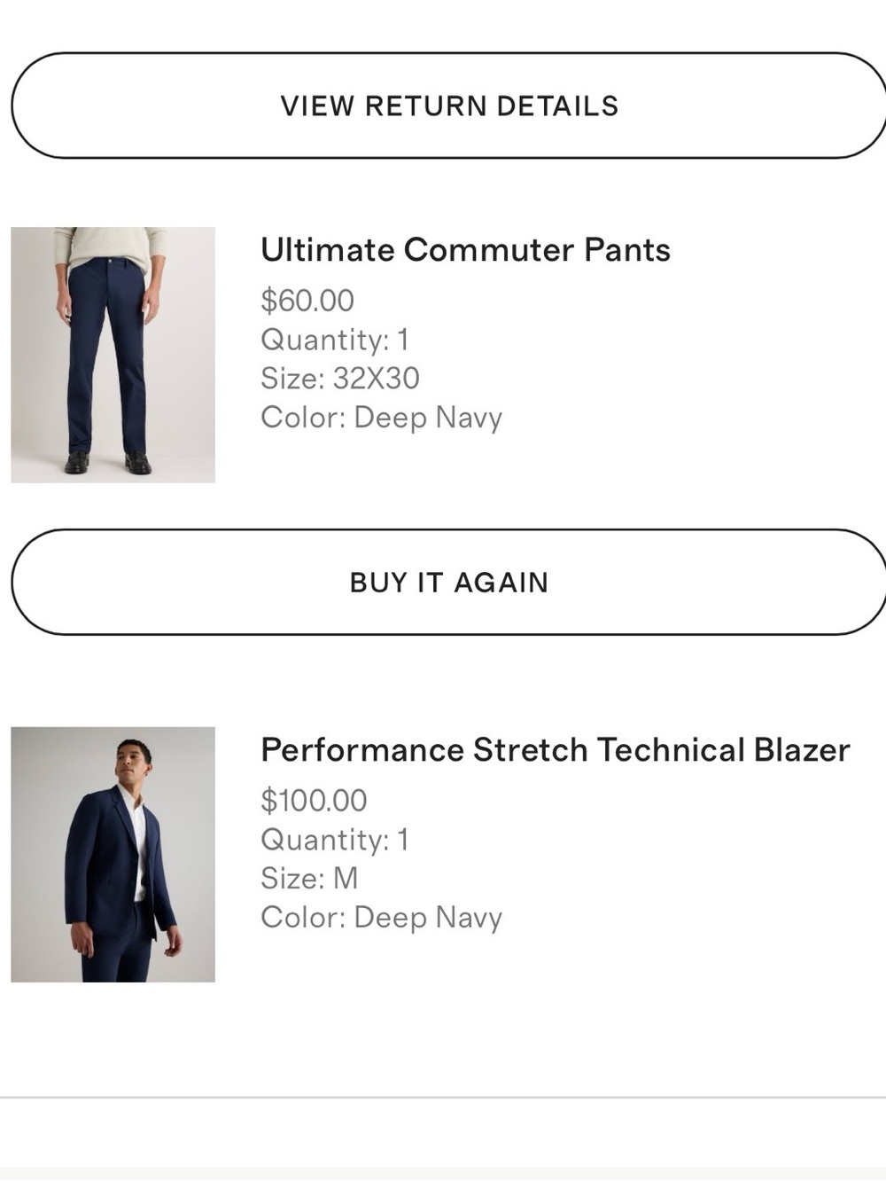Quince Ultimate Commuter Blazer and Pants - Deep Navy. Bought two by mistake